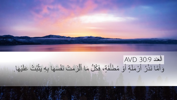 اَلْعَدَد 30:9 AVD Desktop Wallpaper - وَأَمَّا نَذْرُ - Desktop Bible Verse Wallpaper