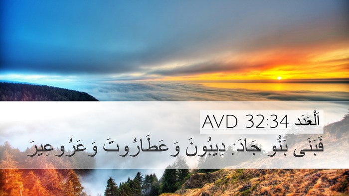 اَلْعَدَد 32:34 AVD Bible Verse Image