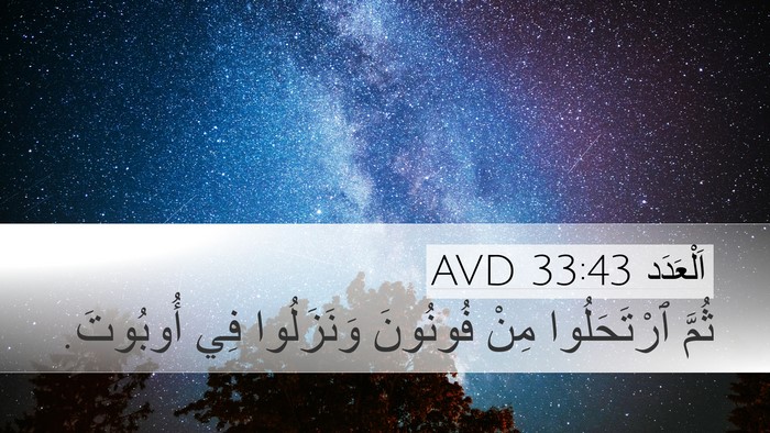 اَلْعَدَد 33:43 AVD Bible Verse Image