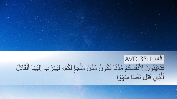 اَلْعَدَد 35:11 AVD Bible Verse Image