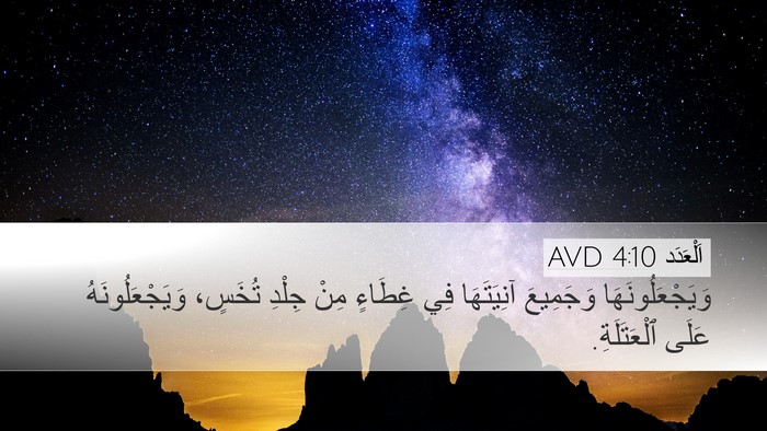 اَلْعَدَد 4:10 AVD Bible Verse Image