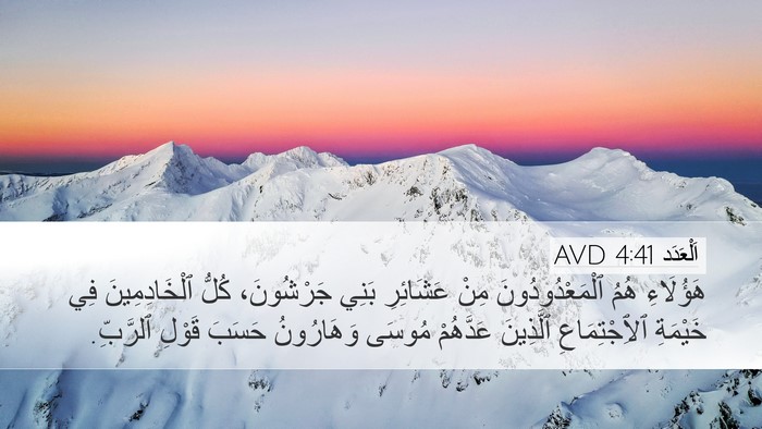 اَلْعَدَد 4:41 AVD Bible Verse Image