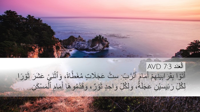 اَلْعَدَد 7:3 AVD Bible Verse Image