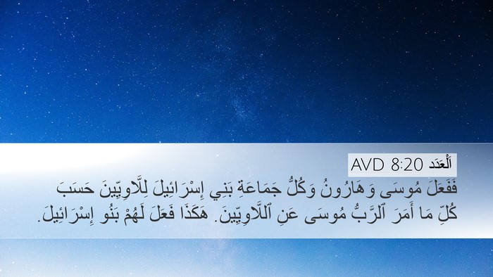 اَلْعَدَد 8:20 AVD Desktop Wallpaper - فَفَعَلَ مُوسَى - Desktop Bible Verse Wallpaper