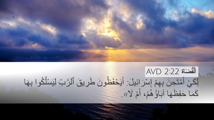 اَلْقُضَاة 2:22 AVD Bible Verse Image