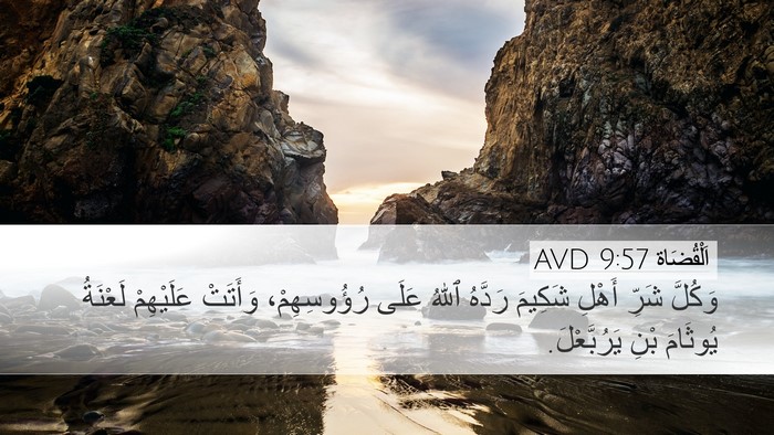 اَلْقُضَاة 9:57 AVD Desktop Wallpaper - وَكُلَّ شَرِّ أَهْلِ - Desktop Bible Verse Wallpaper
