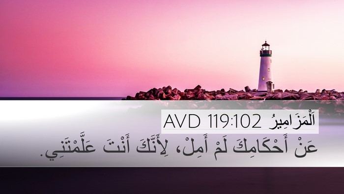 اَلْمَزَامِيرُ 119:102 AVD Bible Verse Image