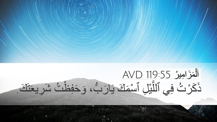 اَلْمَزَامِيرُ 119:55 AVD Bible Verse Image