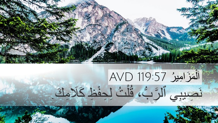 اَلْمَزَامِيرُ 119:57 AVD Bible Verse Image