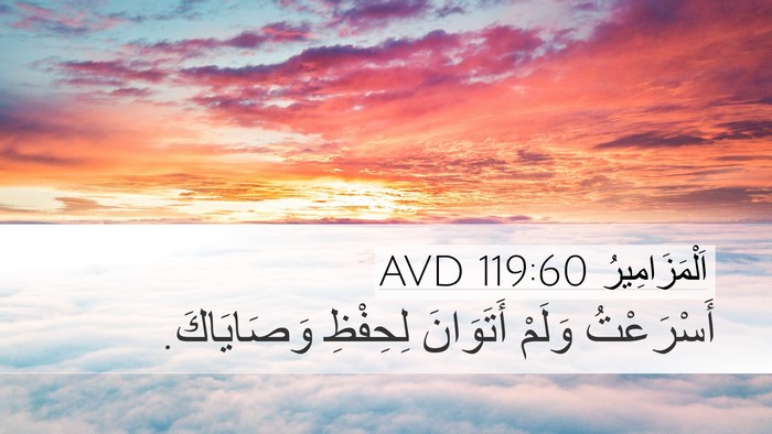 اَلْمَزَامِيرُ 119:60 AVD Bible Verse Image