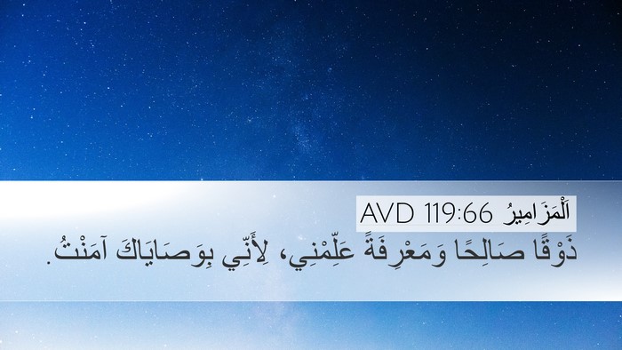اَلْمَزَامِيرُ 119:66 AVD Bible Verse Image