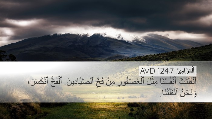 اَلْمَزَامِيرُ 124:7 AVD Bible Verse Image