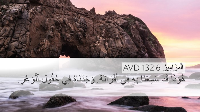 اَلْمَزَامِيرُ 132:6 AVD Desktop Wallpaper - هُوَذَا قَدْ سَمِعْنَا - Desktop Bible Verse Wallpaper
