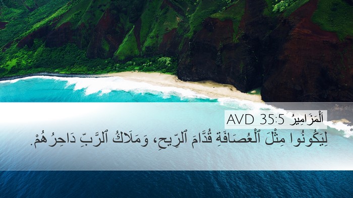اَلْمَزَامِيرُ 35:5 AVD Desktop Wallpaper - لِيَكُونُوا مِثْلَ - Desktop Bible Verse Wallpaper