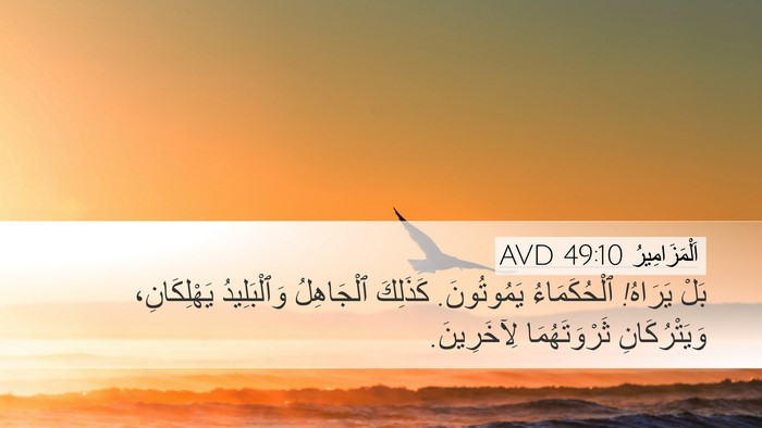 اَلْمَزَامِيرُ 49:10 AVD Bible Verse Image