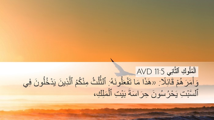 اَلْمُلُوكِ ٱلثَّانِي 11:5 AVD Bible Verse Image