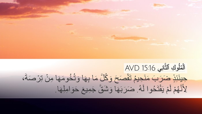 اَلْمُلُوكِ ٱلثَّانِي 15:16 AVD Bible Verse Image