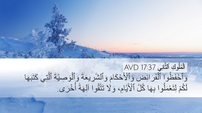 اَلْمُلُوكِ ٱلثَّانِي 17:37 AVD Desktop Wallpaper - وَٱحْفَظُوا ٱلْفَرَائِضَ - Desktop Bible Verse Wallpaper