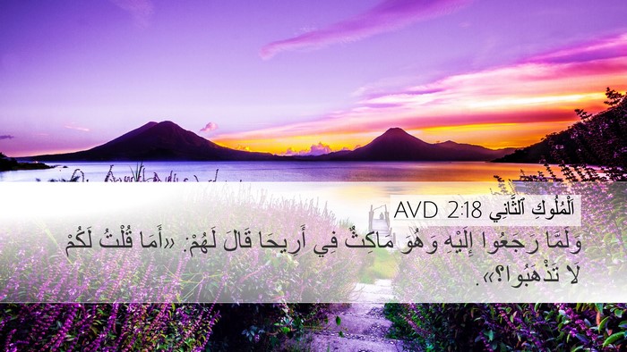 اَلْمُلُوكِ ٱلثَّانِي 2:18 AVD Desktop Wallpaper - وَلَمَّا رَجَعُوا - Desktop Bible Verse Wallpaper