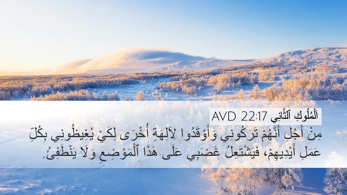 اَلْمُلُوكِ ٱلثَّانِي 22:17 AVD Bible Verse Image