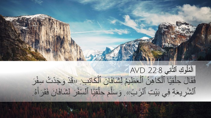 اَلْمُلُوكِ ٱلثَّانِي 22:8 AVD Desktop Wallpaper - فَقَالَ حِلْقِيَّا - Desktop Bible Verse Wallpaper