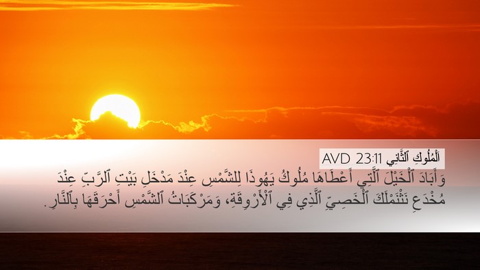 اَلْمُلُوكِ ٱلثَّانِي 23:11 AVD Bible Verse Image