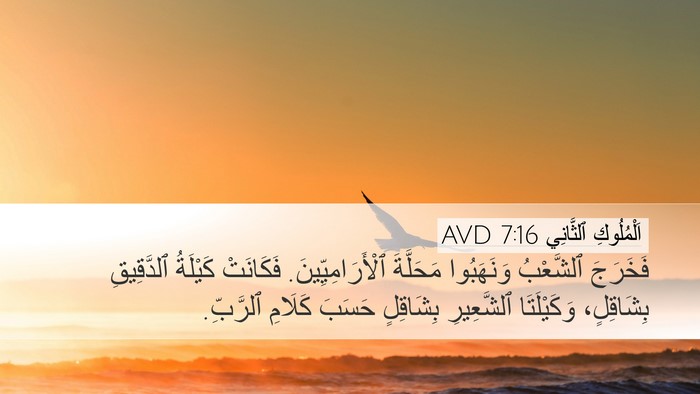 اَلْمُلُوكِ ٱلثَّانِي 7:16 AVD Bible Verse Image