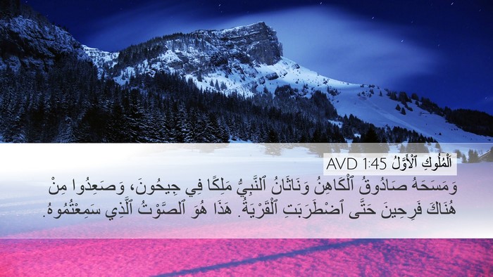 اَلْمُلُوكِ ٱلْأَوَّلُ 1:45 AVD Desktop Wallpaper - وَمَسَحَهُ صَادُوقُ - Desktop Bible Verse Wallpaper