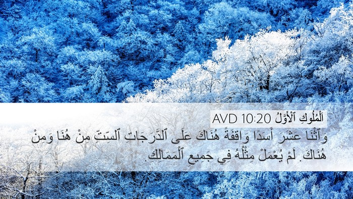 اَلْمُلُوكِ ٱلْأَوَّلُ 10:20 AVD Desktop Wallpaper - وَٱثْنَا عَشَرَ أَسَدًا - Desktop Bible Verse Wallpaper
