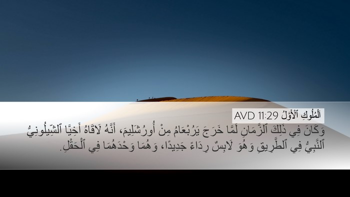 اَلْمُلُوكِ ٱلْأَوَّلُ 11:29 AVD Bible Verse Image