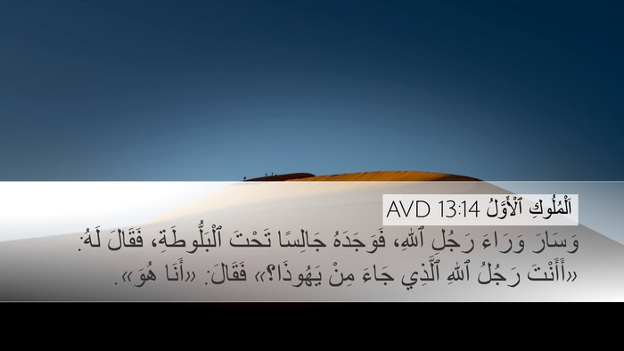 اَلْمُلُوكِ ٱلْأَوَّلُ 13:14 AVD Desktop Wallpaper - وَسَارَ وَرَاءَ رَجُلِ - Desktop Bible Verse Wallpaper