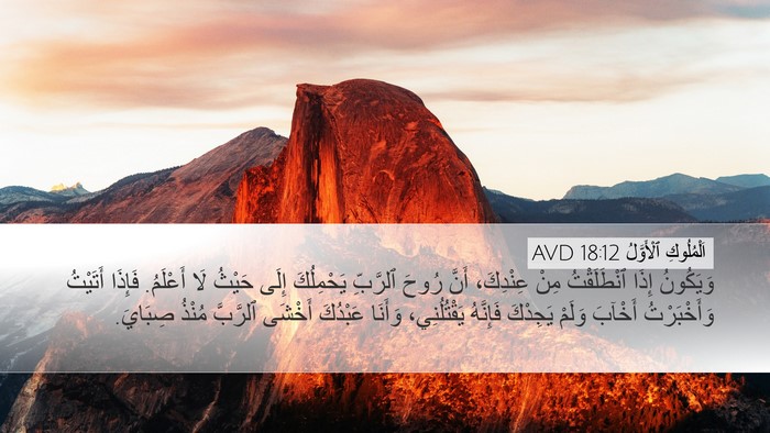 اَلْمُلُوكِ ٱلْأَوَّلُ 18:12 AVD Bible Verse Image