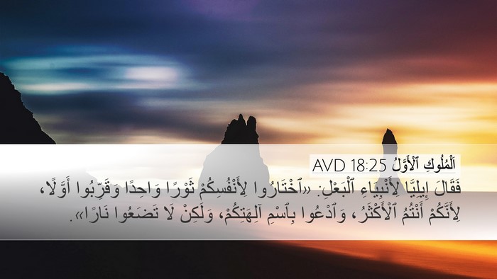 اَلْمُلُوكِ ٱلْأَوَّلُ 18:25 AVD Bible Verse Image