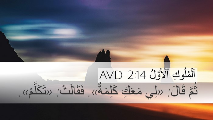 اَلْمُلُوكِ ٱلْأَوَّلُ 2:14 AVD Desktop Wallpaper - ثُمَّ قَالَ: «لِي مَعَكِ - Desktop Bible Verse Wallpaper
