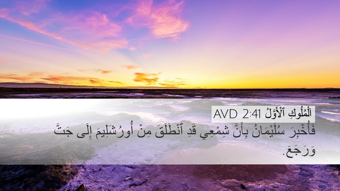 اَلْمُلُوكِ ٱلْأَوَّلُ 2:41 AVD Desktop Wallpaper - فَأُخْبِرَ سُلَيْمَانُ - Desktop Bible Verse Wallpaper