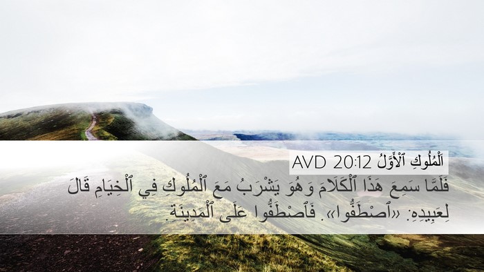 اَلْمُلُوكِ ٱلْأَوَّلُ 20:12 AVD Bible Verse Image
