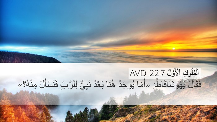 اَلْمُلُوكِ ٱلْأَوَّلُ 22:7 AVD Bible Verse Image