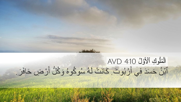 اَلْمُلُوكِ ٱلْأَوَّلُ 4:10 AVD Desktop Wallpaper - ٱبْنُ حَسَدَ فِي - Desktop Bible Verse Wallpaper