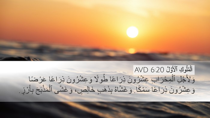 اَلْمُلُوكِ ٱلْأَوَّلُ 6:20 AVD Bible Verse Image