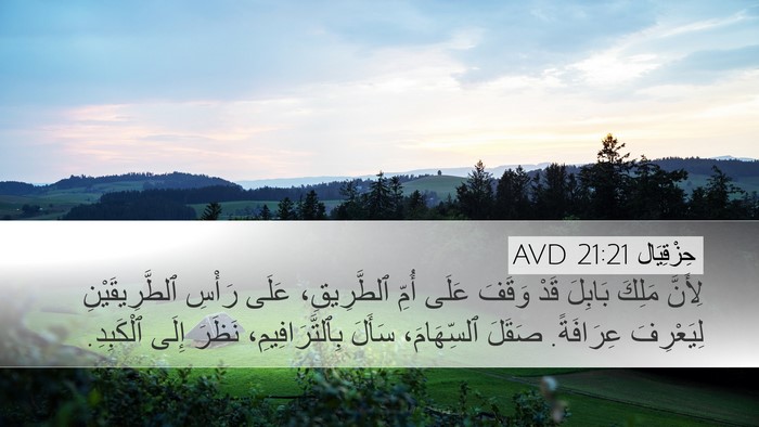 حِزْقِيَال 21:21 AVD Bible Verse Image