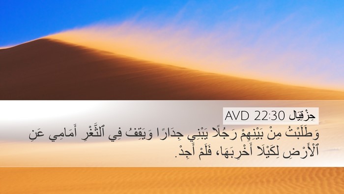 حِزْقِيَال 22:30 AVD Bible Verse Image