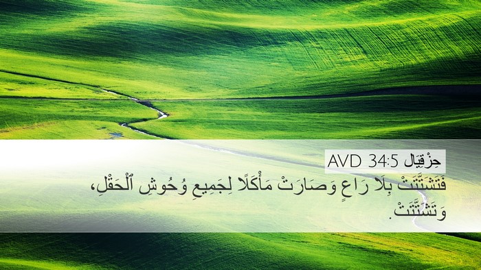 حِزْقِيَال 34:5 AVD Bible Verse Image