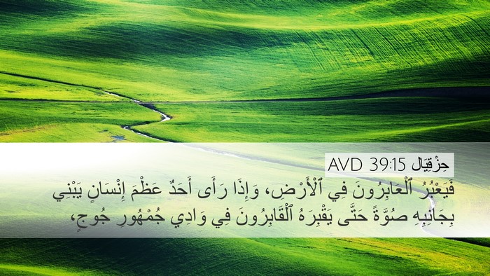 حِزْقِيَال 39:15 AVD Desktop Wallpaper - فَيَعْبُرُ ٱلْعَابِرُونَ - Desktop Bible Verse Wallpaper