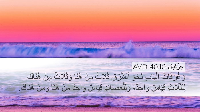 حِزْقِيَال 40:10 AVD Desktop Wallpaper - وَغُرُفَاتُ ٱلْبَابِ - Desktop Bible Verse Wallpaper