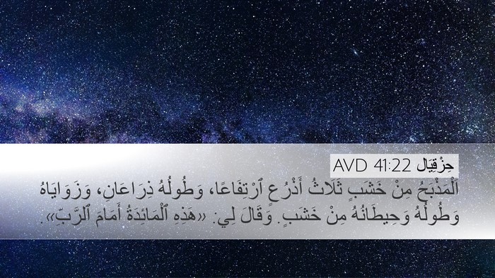 حِزْقِيَال 41:22 AVD Bible Verse Image