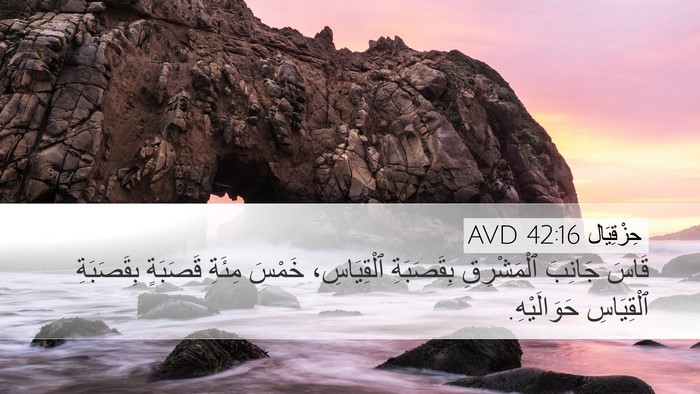 حِزْقِيَال 42:16 AVD Bible Verse Image