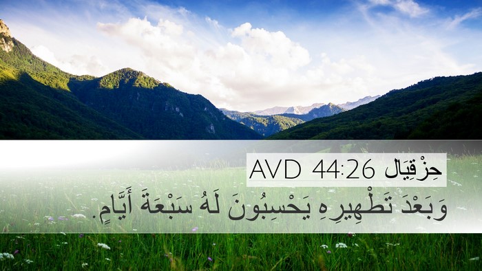 حِزْقِيَال 44:26 AVD Desktop Wallpaper - وَبَعْدَ تَطْهِيرِهِ - Desktop Bible Verse Wallpaper