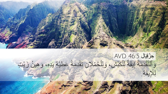 حِزْقِيَال 46:5 AVD Bible Verse Image