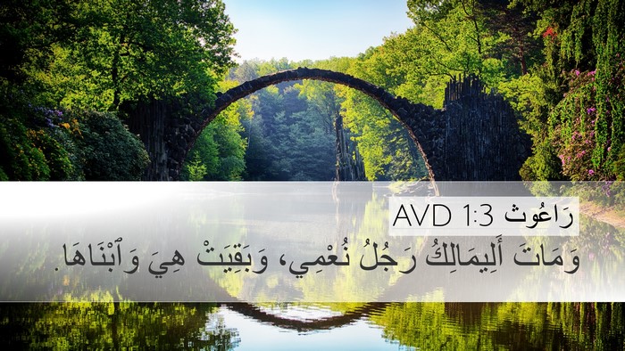 رَاعُوث 1:3 AVD Desktop Wallpaper - وَمَاتَ أَلِيمَالِكُ - Desktop Bible Verse Wallpaper