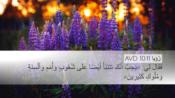رُؤيا 10:11 AVD Desktop Wallpaper - فَقَالَ لِي: «يَجِبُ - Desktop Bible Verse Wallpaper
